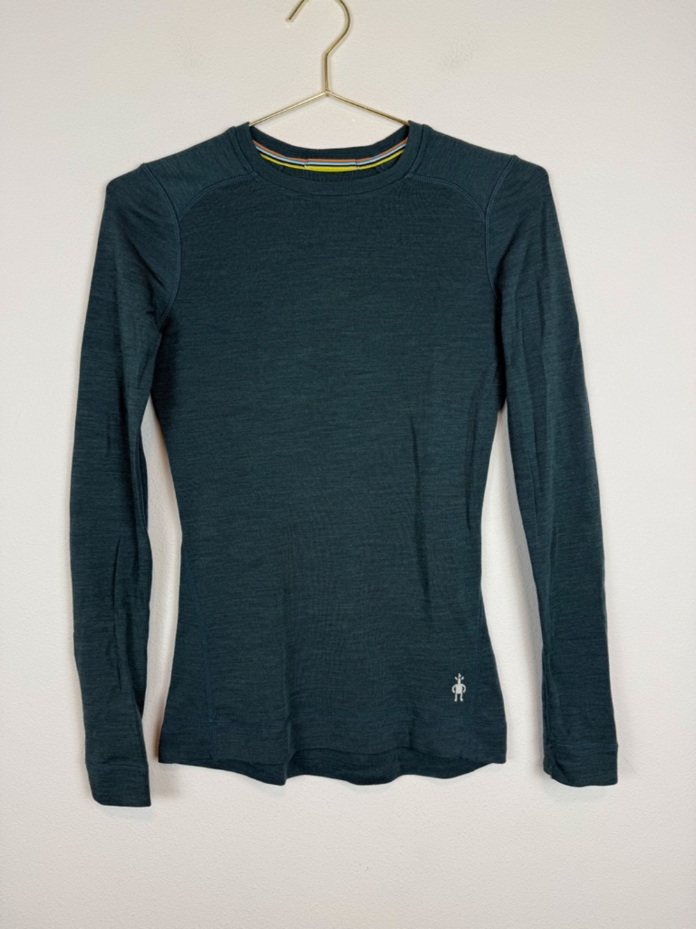 Smartwool Classic Thermal Merino Wool 250 Baselayer Long Sleeve Top Teal Sz XS